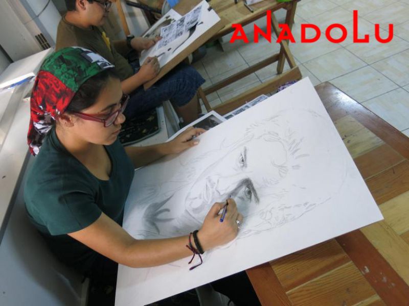 Karakalem Potre Çalışan Hobi Grubu Çukurovada