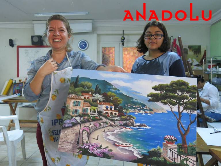 Yağlı boya Manzara Çalışan Hobi Grupları Çukurovada